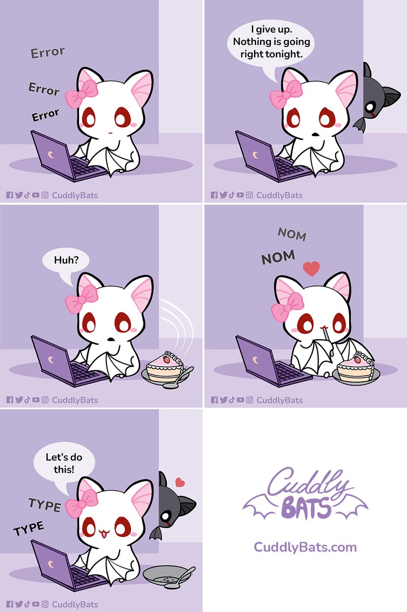 Let's do this 🥰💜 ©Cuddly Bats 🦇 #comic #bat #bats #couple #cute #alwaysthereforyou #truelove