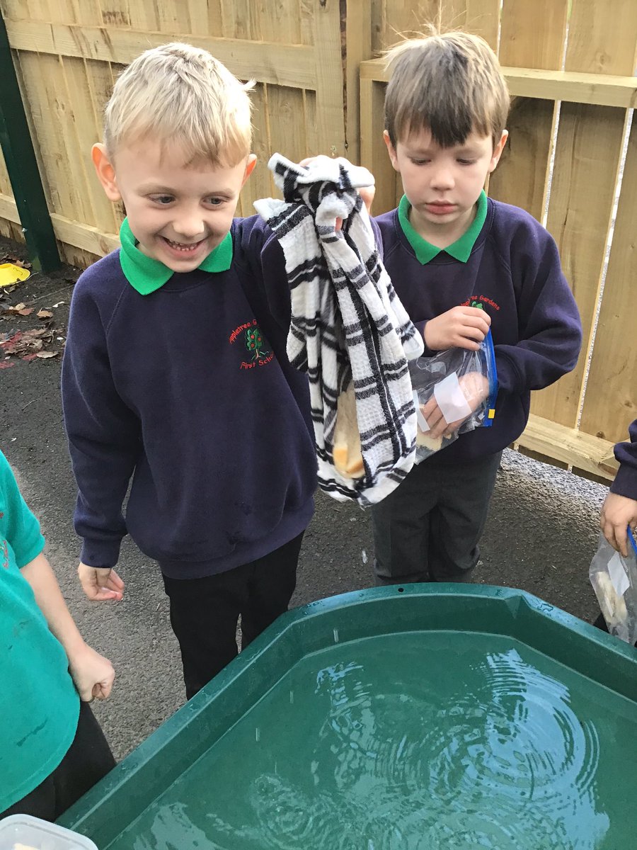 Today in science class 3 received a message from Mr Bunting asking for our help. He wanted to know which materials would be the best to keep his lunch dry. We had to investigate which materials were waterproof. Some of our sandwiches stayed dry however some ended up very soggy!