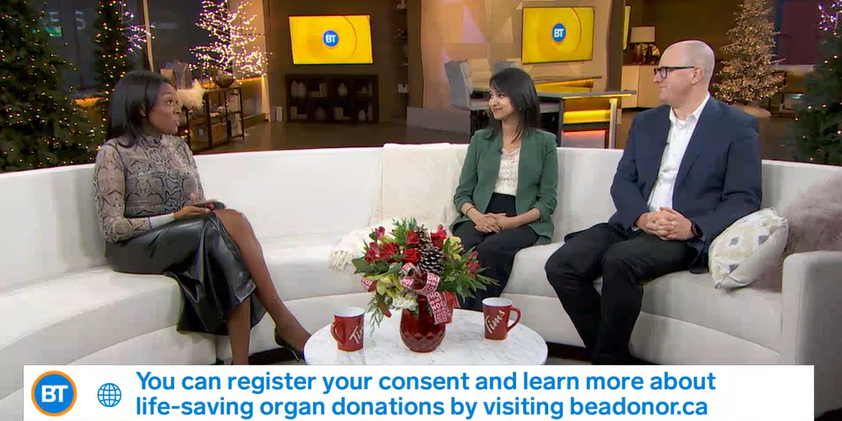 Earlier today, Dr. @amhealey and double lung recipient Shilpa Raju spoke with @citytammie about giving the gift of life this #GivingTuesday on @breakfasttv. Watch their segment online: breakfasttelevision.ca/videos/how-to-…