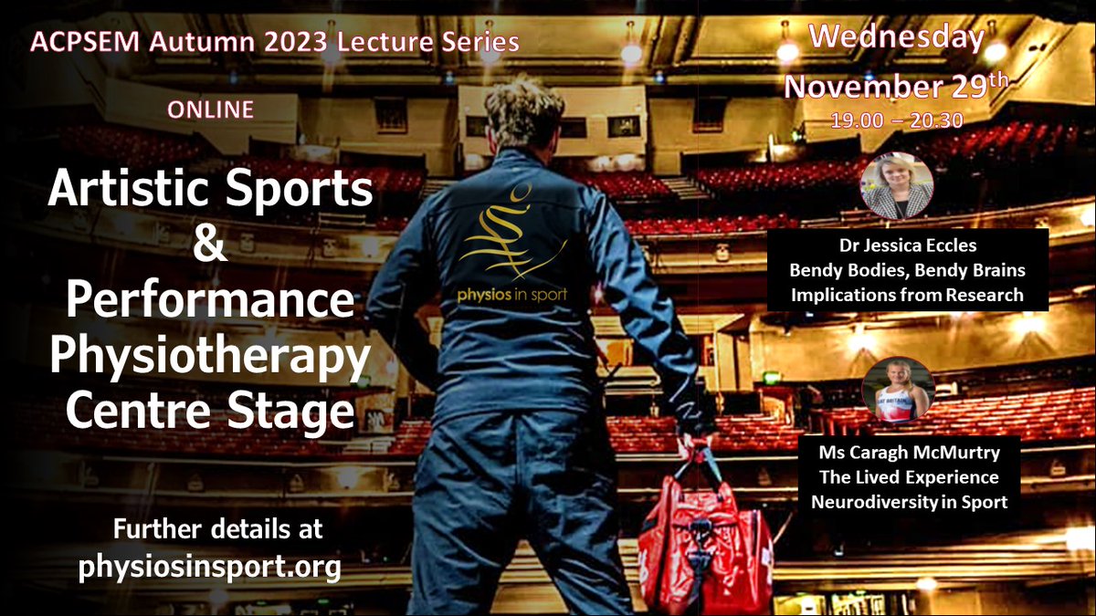 ACPSEM (@physiosinsport) on Twitter photo 3rd & Final Instalment of our Autumn Series 2023!
We look at working with creatives+artists in terms of the commonly seen traits of hypermobility & neurodiversity
With:
<a href="/BendyBrain/">BendyBrain: Dr Jessica Eccles</a>
Caragh McMurtry, ex Olympic Rower
In association with <a href="/cspdisability/">CSPDisAbility</a> PN
bit.ly/AutumnSeries23 3rd & Final Instalment of our Autumn Series 2023!
We look at working with creatives+artists in terms of the commonly seen traits of hypermobility & neurodiversity
With:
<a href="/BendyBrain/">BendyBrain: Dr Jessica Eccles</a>
Caragh McMurtry, ex Olympic Rower
In association with <a href="/cspdisability/">CSPDisAbility</a> PN
bit.ly/AutumnSeries23