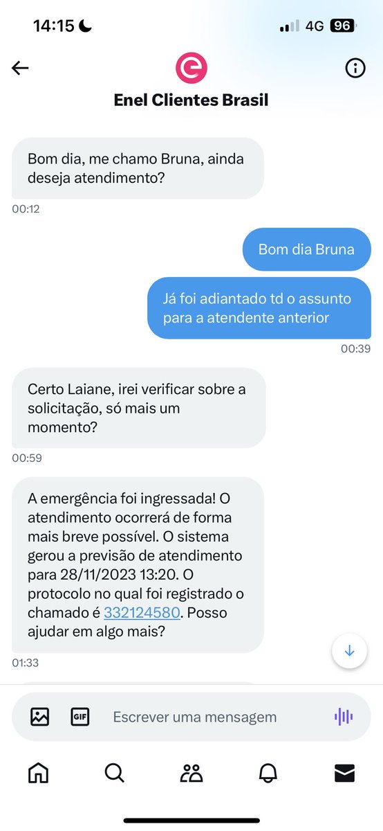 mmarqueslaiane's tweet photo. @EnelClientesBR Mais uma vez vocês não cumpriram com o combinado. Temos vários protocolos com datas e horários que vocês não compareceram ao local . https://t.co/hhDVOb3Ret