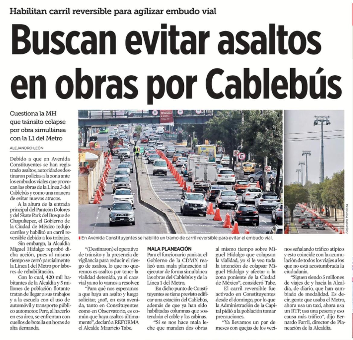 VOZ_DELACIUDAD's tweet photo. 😤 Indignación en Avenida Constituyentes: asaltos y caos vial por obras simultáneas del Cablebús y Línea 1 del Metro. Ciudadanos afectados exigen respuestas y denuncian falta de planificación del Gobierno de la CDMX. ¿Hasta cuándo la improvisación nos perjudicará? 🤔🚧 #CDMXCaos https://t.co/JW6rcvhHF1