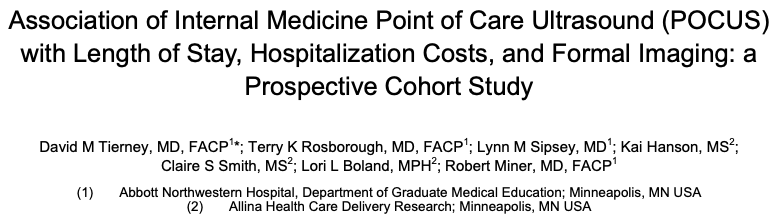 From the IMBUS Program at Abbott Northwestern Hospital's IM Residency Program

pocusjournal.com/article/16791/

#POCUS #FOAMed #FOAMus #MedEd #MedTwitter #echofirst #echo #ultrasound