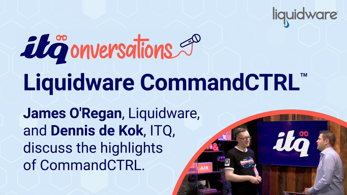 Liquidware's tweet photo. @JamesoRegan was recently interviewed by @dkok24 at our partner, ITQ, about CommandCTRL, watch the conversation here. https://t.co/p8RU6B6SoB
#ITQonversations #CommandCTRL #Partnership https://t.co/YNGFfGxeSp