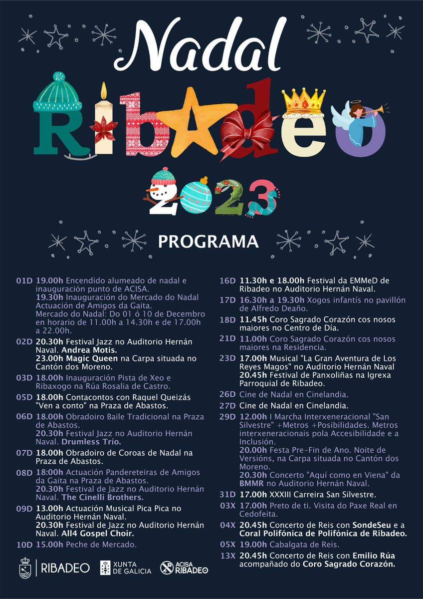 PROGRAMA #NAVIDAD #RIBADEO