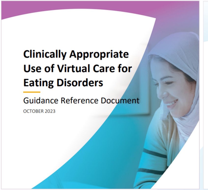 DavidKaplanMD's tweet photo. Dr. Michele Laliberte and Tamara Do Amaral share our new @OntarioHealthOH guidance on Clinical Appropriate Use of Virtual Care for #EatingDisorders at #QualityRounds today #virtualCare https://t.co/OdZzcB9G6W