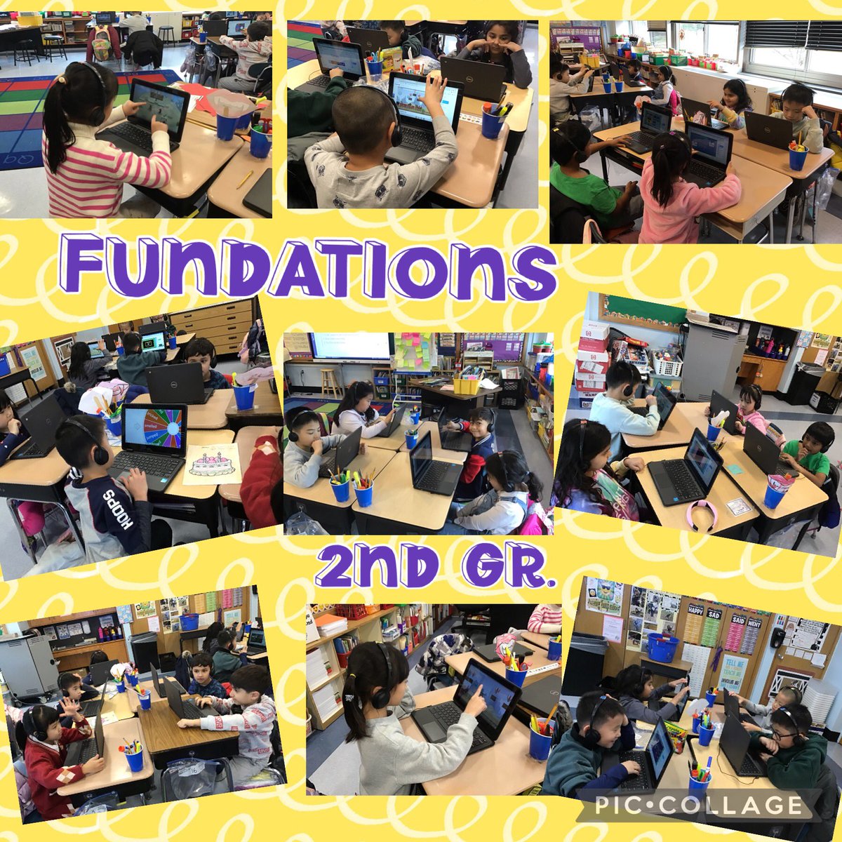 CarolynKorrow's tweet image. Mrs. Korrow’s kids have fun in one of our Fundations Center playing review games on suffixes on their Chromebooks. Fun and learning! @JSapK12 #cantiague