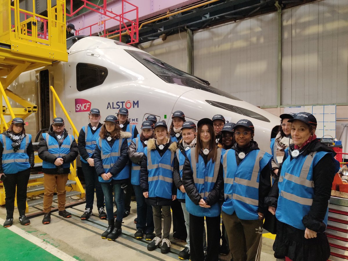 Visite de l'entreprise <a href="/AlstomFrance/">Alstom France</a> spécialement pour les jeunes filles du lycée afin de découvrir les métiers d'une entreprise emblématique de #belfort #EgalitéFillesGarçons #Mixité
#SciencesEtTechniquesEnTousGenres 
🙏 @mifebelfort &amp; <a href="/Prefet_90/">Préfet du Territoire de Belfort 🇫🇷</a>