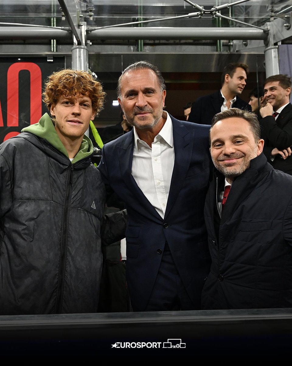 Guardate chi c'è a San Siro... 👀🥕🔴⚫ #ChampionsLeague | #UCL | #MilanBorussia | #Sinner