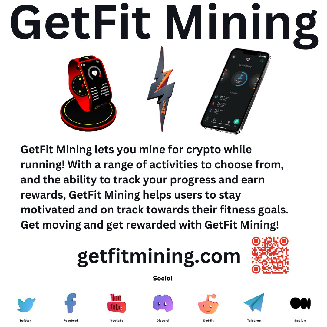 getfitmining.com Raise your #FitnessGoals while having #FitnessMotivation Rewards for your normal daily activities! #YouCanDoIt There is #NoExcuses GetFit Mining gives you the tools for #GymMotivation #WeightLossMotivation 🏋 #JustDoIt #FindYourStrong with #GetFitMining