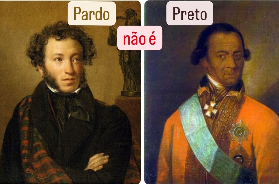 É nisso mesmo que acredito, pessoal,

#PardoNãoÉPreto #Pushkin #Gannibal #negro #mulato #pardo #mestiço #mulatosnahistoria #Afrodescendentes #Africanos #russianliterature #literaturarussa #OrgulhoPardo