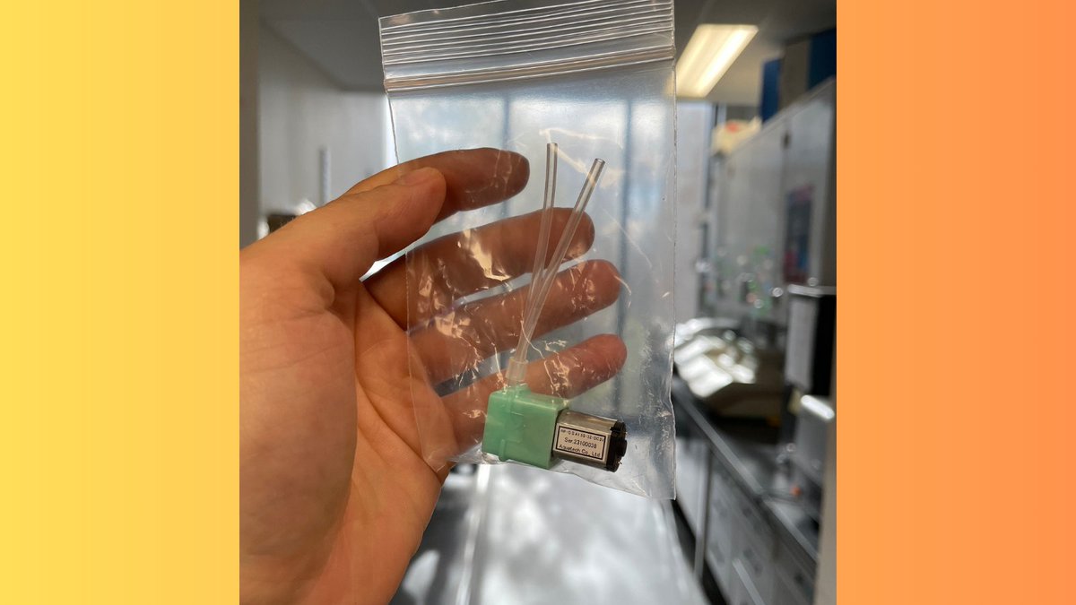AstroYeast's tweet photo. Our microfluidics pump has arrived! Based on the microfluidics payload built for BioSentinel by Michael Padgen; Sergio Santa Maria, and team, this mini pump will turn on once the CubeSat reaches Low Earth Orbit. 
@csa_asc  #CUBICS @SpaceConcordia @Concordia #AstroYeast https://t.co/45cvRWaNtf