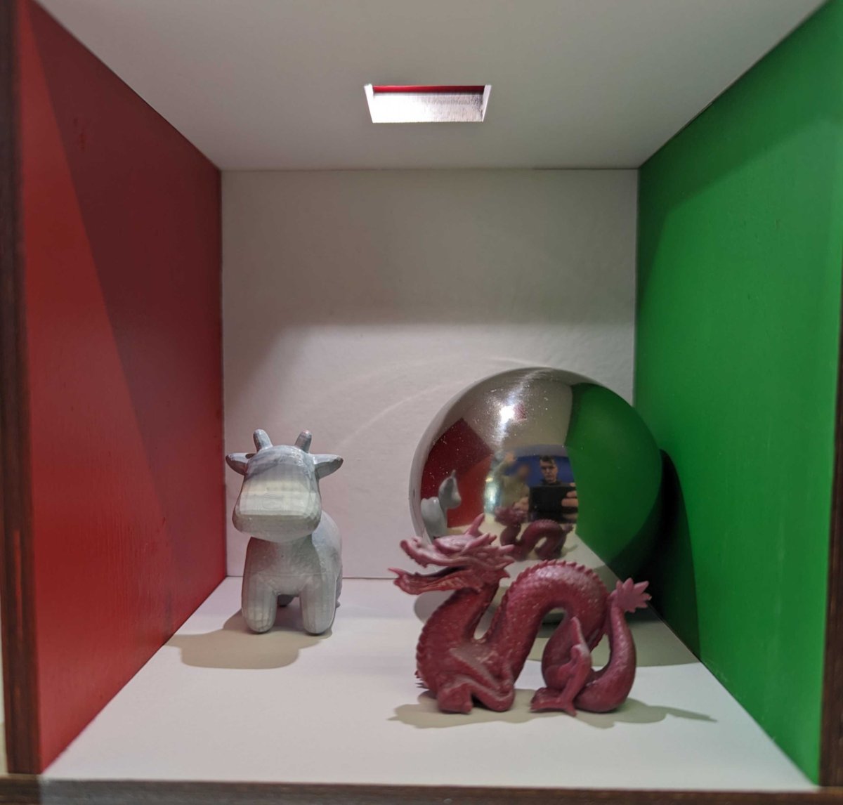 ilMal3's tweet photo. @Kaplanyan But do you have a 3d printed Stanford dragon and a chrome sphere? https://t.co/0wsFRIqOk5