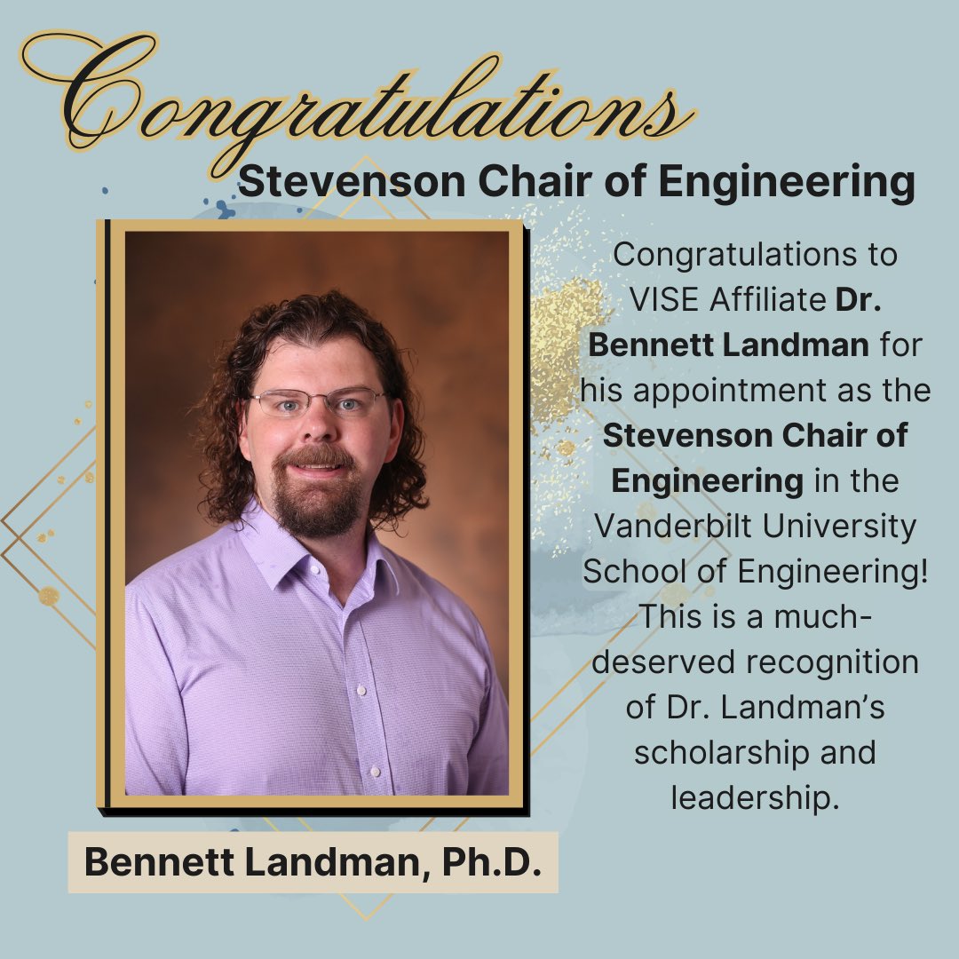 Congratulations <a href="/MASI_Lab/">Bennett Landman (Vanderbilt MASI Lab)</a> !