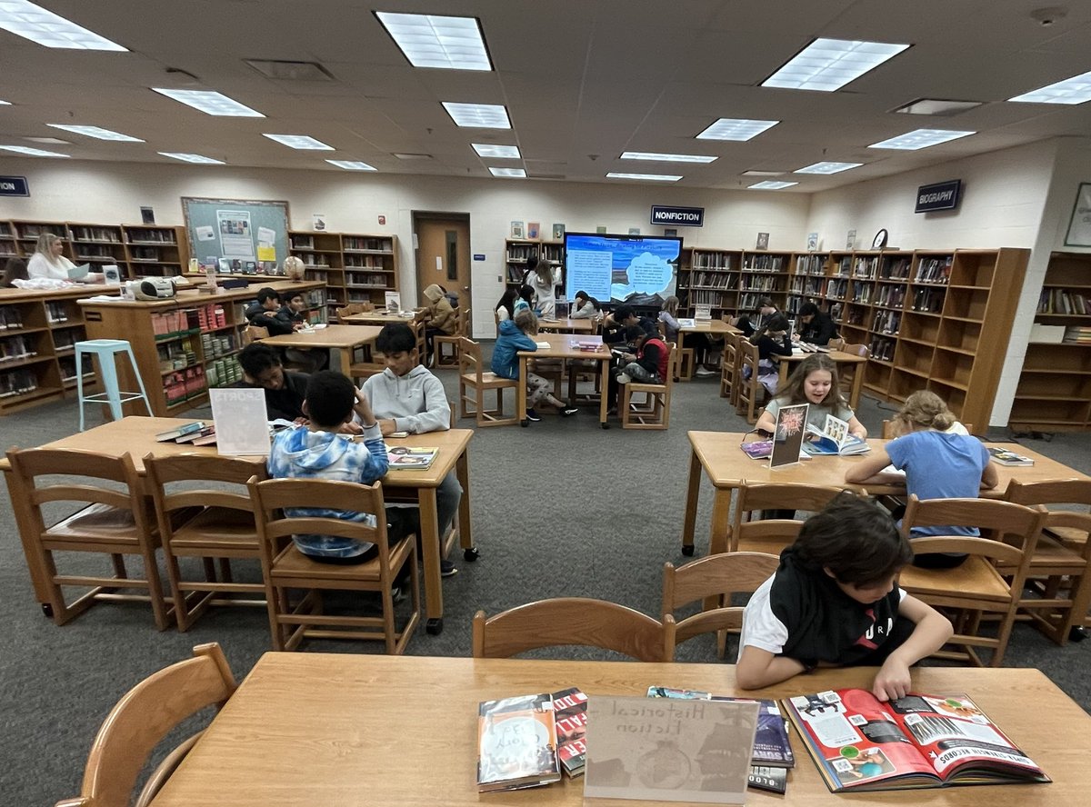 Great collaboration today with Health 6 classes for activities with their Mental Health lessons! @LunsfordLibrary @JML_MS_Official