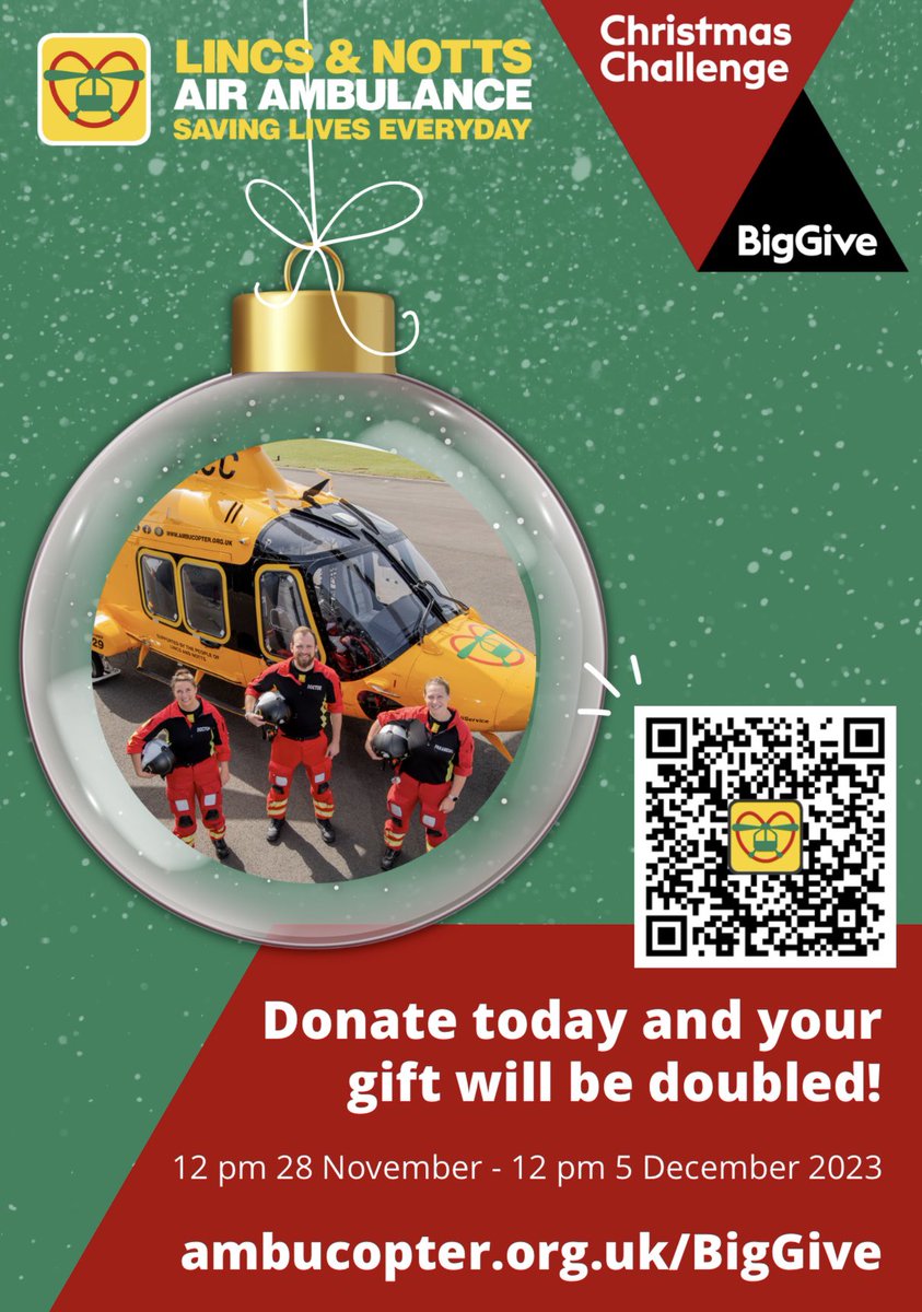 Gem Lou Pea (@gemma_slaughter) on Twitter photo There’s never really a bad time to donate but we’d be hard pressed to find a better time than the next 7 days when all donations made to ambucopter.org.uk/BigGive will be matched! Please help support these every-day HEROES if you can 💛🚁🚨 <a href="/LNAACT/">Lincs & Notts Air Ambulance</a> There’s never really a bad time to donate but we’d be hard pressed to find a better time than the next 7 days when all donations made to ambucopter.org.uk/BigGive will be matched! Please help support these every-day HEROES if you can 💛🚁🚨 <a href="/LNAACT/">Lincs & Notts Air Ambulance</a>
