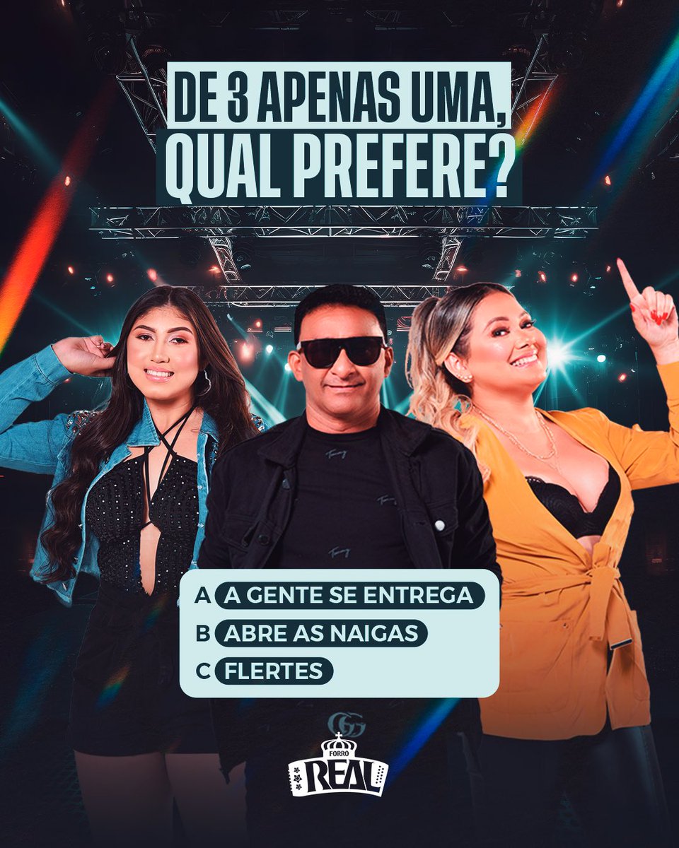 forroreaal's tweet photo. Por aqui a gente começa a semana com DUELO dos HITS do realzão de aço… Qual você escolheria❓🔥 https://t.co/TwLO5EQNt4