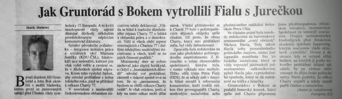 daliborzz's tweet photo. #Metelec Jak Gruntorád s Bokem vytrollit Fialu s Jurečkou
#dnešnítisk #Právo #tisk231128 https://t.co/42voSL5bLn