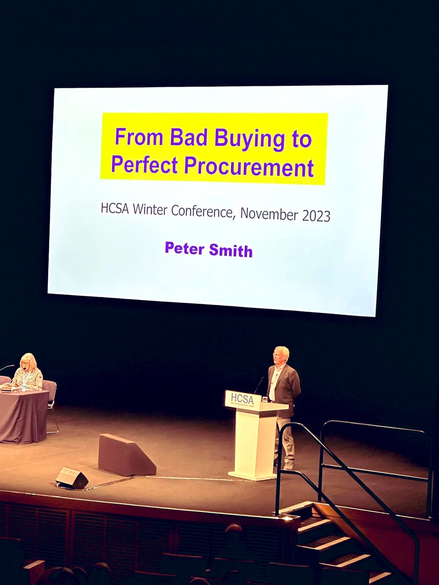 Finally got the opportunity to meet and listen to <a href="/gpetersmith/">Peter Smith</a> <a href="/HCSAprocurement/">HCSA</a> 

Awesome talk on bad buying and highlighting some of the disasters in the world of procurement. 

#hcsa #HCSAWinter23 #procurement
