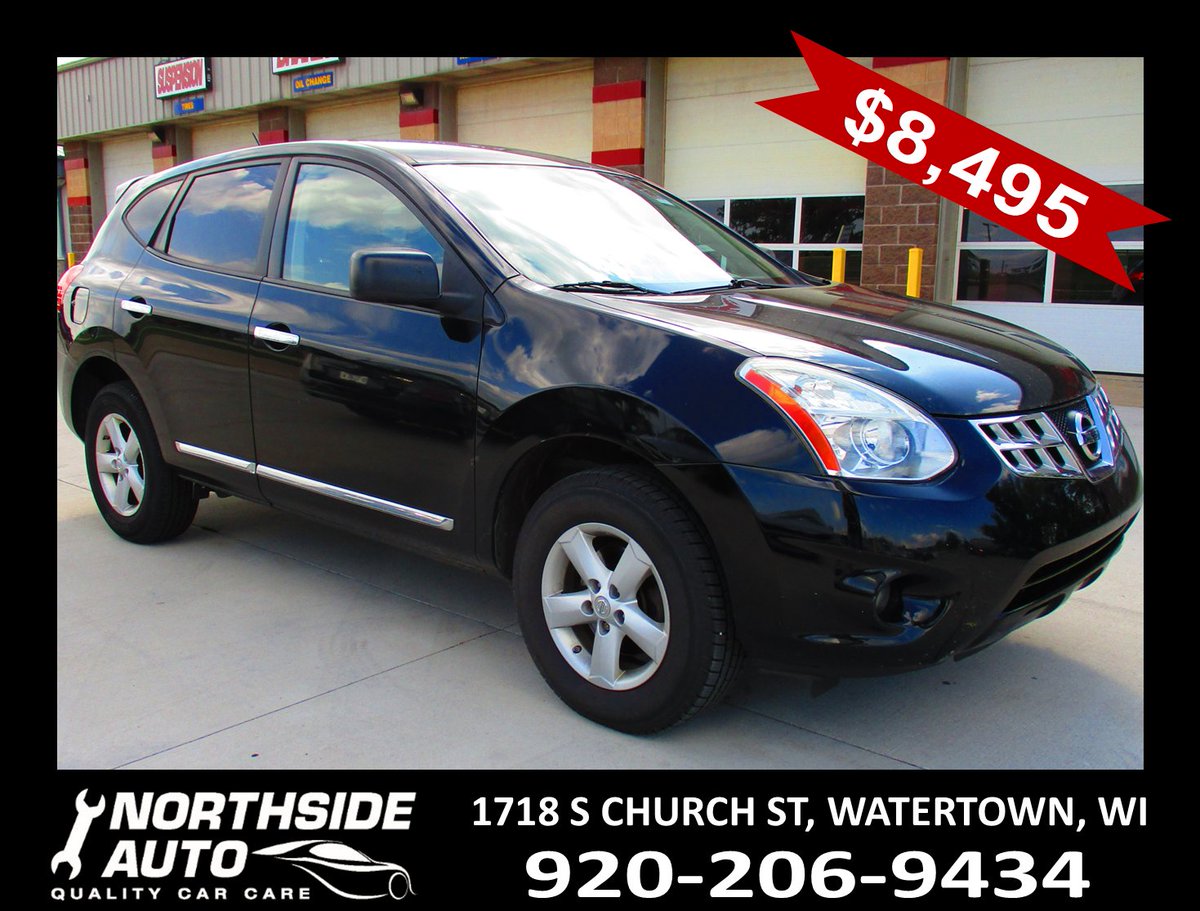 Preowned 2012 Nissan Rogue For Sale! Cruise control, Satellite Radio, Backup Camera, 4-wheel ABS and MORE! Call/text John 920-210-3773 today for more information or to schedule a test drive! #NorthsideAuto #AutoSales #PreownedCars #PreownedTrucks #ForSale #NissanRogue
