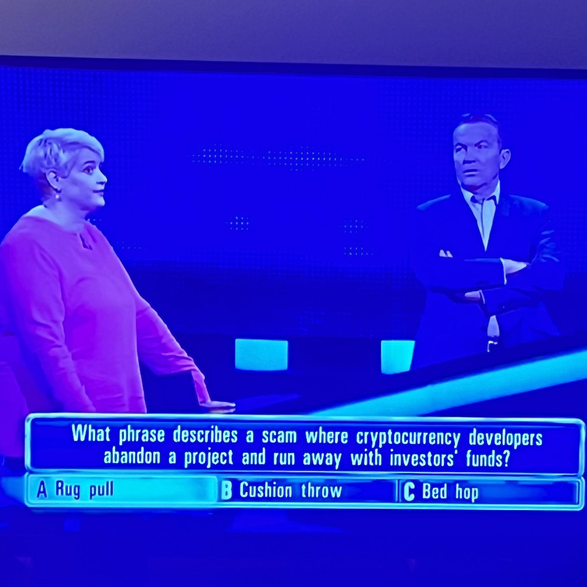 thegirlwithnfts's tweet image. Welcome to British TV 🤣 #Cryptocurency #rugpulls