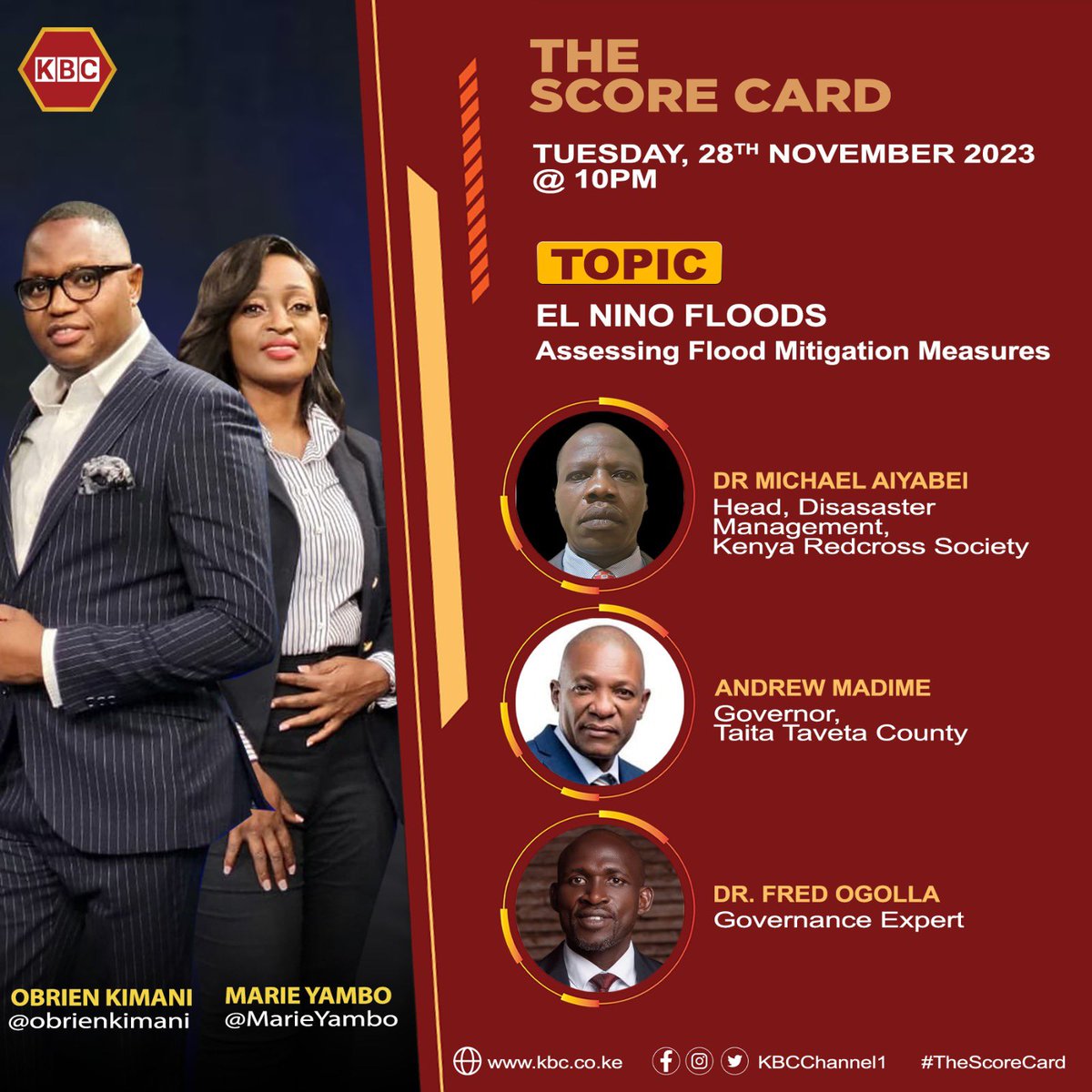 OgolaFogola's tweet photo. You can’t miss this key discussion @KBCChannel1 as tackle the floods situation in the country both preparedness &amp; mitigation https://t.co/vg7TqHAq0v