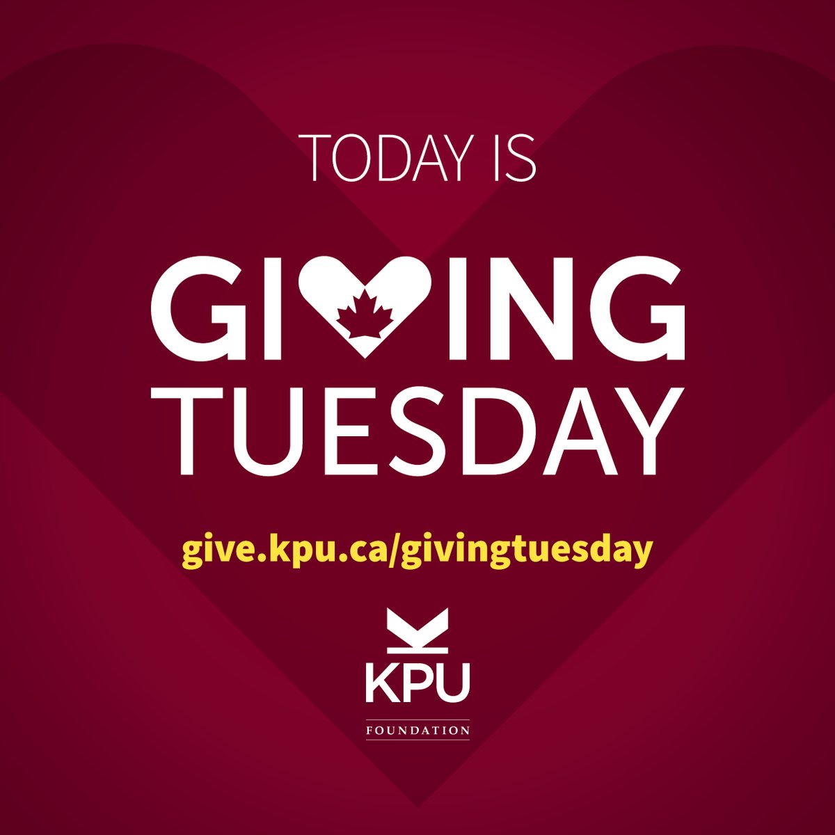 Today is Giving Tuesday! Help us support KPU students in need by making a donation. The funds raised today will create a new emergency food security fun as well as support existing funds, bursaries, and awards. Visit give.kpu.ca/donate and make your donation today!