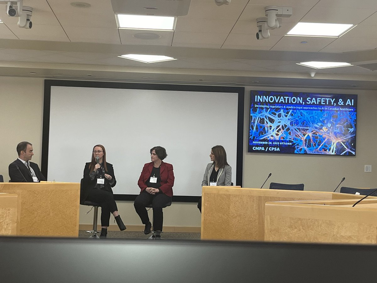 We are so excited to be co-hosting with @CPSA_CA our first AI symposium focusing on innovation & safety. Diverse group of experts weighing in on implications of AI in healthcare. Currently featuring an all female panel! @MMccradden @atgreenhill @CJPiovesan & chair @ChantzStrong