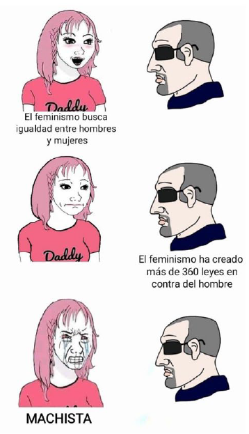 LtAgosta's tweet photo. Esto son memes que ejemplifican la estrategia del #TeamAlienadas para deslegitimar el feminismo. https://t.co/ECqBRNi9rv