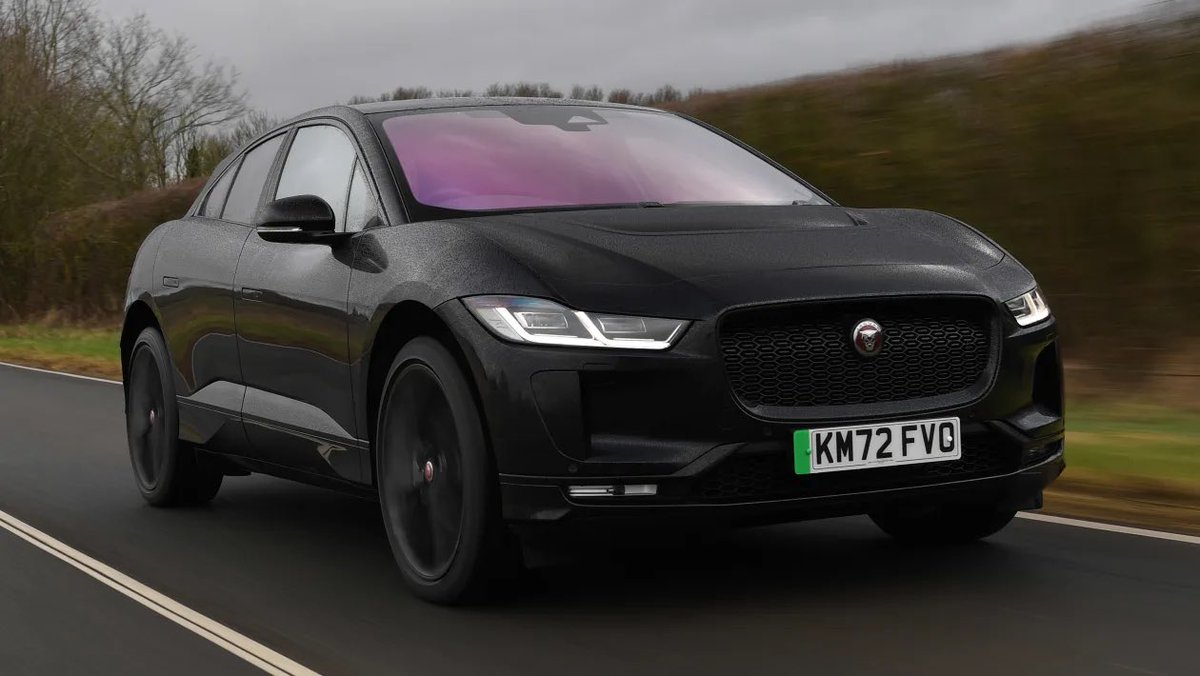 electric_is_key's tweet photo. The 2024 Jaguar I-Pace starts at $72,000. 

0-60 of 4.8 seconds 

Battery: 90 kWh 388 V lithium-ion 

Range: 235 miles is achievable on a fully charged battery.

Charging: All current model years have DC fast charge up to 100 kW, enabling drivers to charge up to 80% in just under 40 minutes. #Jaguar #Ipace #EV #NACS #USA #Future #electric #british #england #charging #home_charging