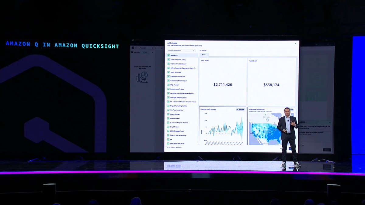 jblefevre60's tweet photo. [#ReInvent] Amazon Q in Amazon Quicksight!  

#AWSreInvent #AI #MachineLearning #Cloud #GenerativeAI 

@CurieuxExplorer @PawlowskiMario @mvollmer1 @gvalan @ipfconline1 @LaurentAlaus @Shi4Tech @Fisher85M @kalydeoo @Ym78200 @Nicochan33 @chboursin @3itcom @Fabriziobustama @sallyeaves @helene_wpli @ahier @rwang0 @EvanKirstel @RLDI_Lamy @Analytics_699 @Khulood_Almani @tewoz @chidambara09 @IsabellePiel29 @ClementIsa @SvetBnov @mallys @jeancayeux @aure79lien @EricTIXADOR @SpirosMargaris @Fabriziobustama @FrRonconi