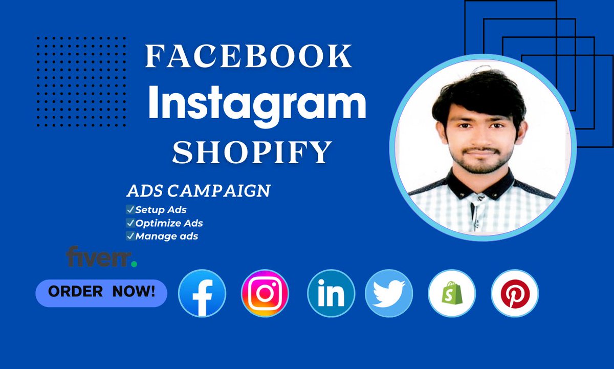 I will be your facebook ads, instagram ads shopify fb ads campaign manager

shorturl.at/clpIV

#facebookads #tiktokads #videoads #dropshipping
#dropshippingads #videoads #business #sales