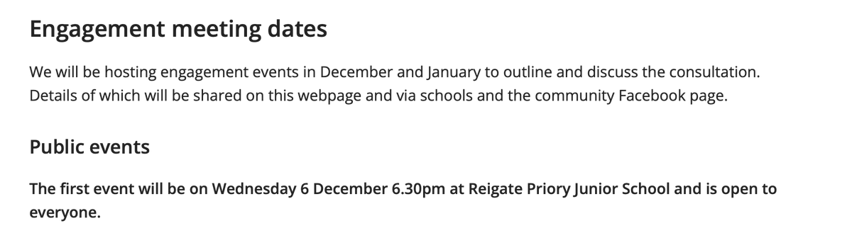If you want to have your say on Surrey Council's plan to close Reigate Priory School, all the dates are now on their site: surreycc.gov.uk/schools-and-le…