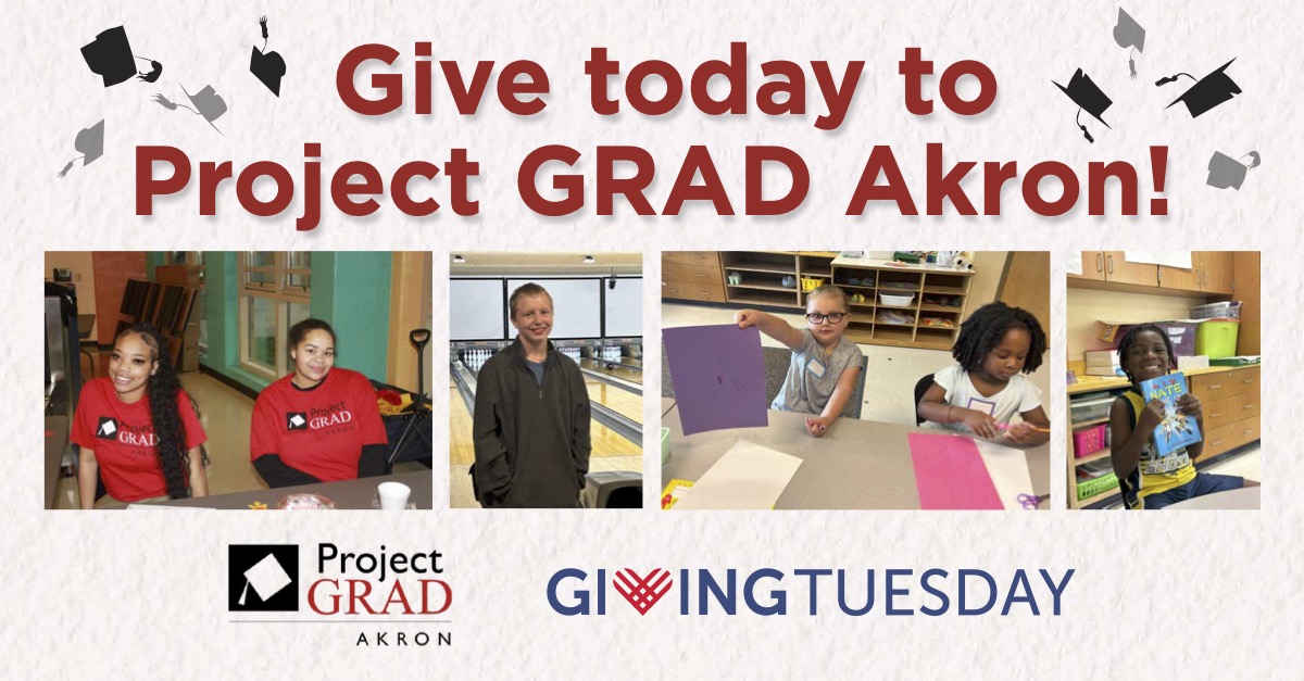 GradAkron's tweet image. Give today to Project GRAD Akron to support education, the gift that keeps on giving. Donate now: bit.ly/3QWcFDI #GivingTuesday