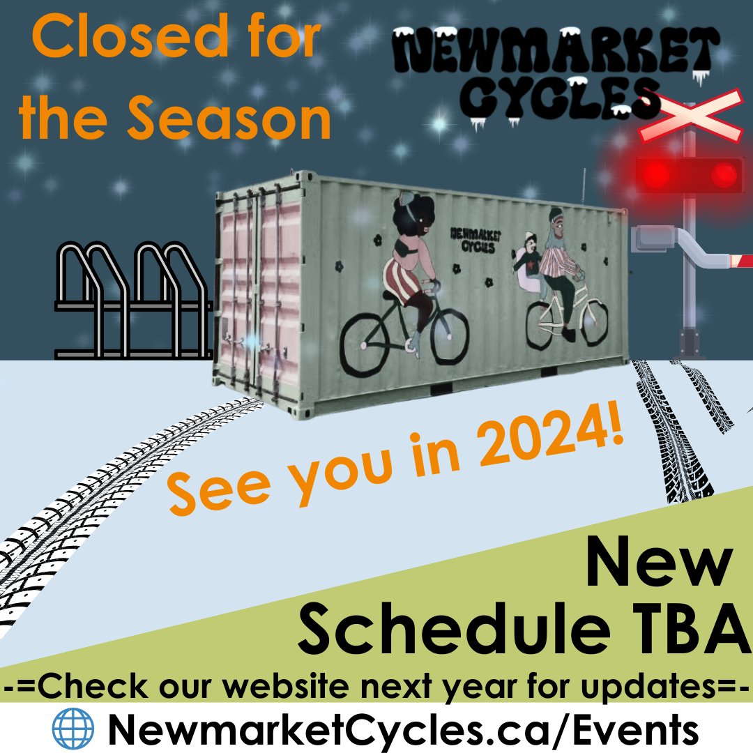 Thanks for another fantastic year! Our doors are closing for now, but we'll be back again soon. Check newmarketcycles.ca bext year for dates.

#newmarketcycles #newmarketontario #myNewmarket #newmarketevents #newmarketeh #yorkregion #newmarketcommunity #cycling #biking