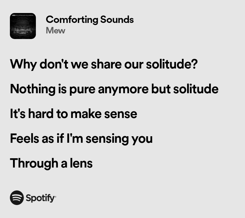 Sempet bengong saat lagu ini abis dan menutup penampilan <a href="/mew/">MEW</a> di Joyland kemarin. So beautiful to end the show with the magical sounds and lyrics!

"We will come back soon as we promise"

Yes, please!