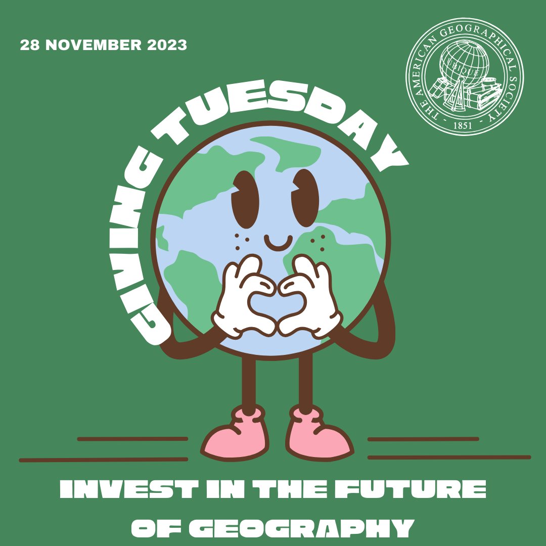 Giving Tuesday is here! Whatever you can contribute will make a difference and we would be so grateful if you would join us in championing geography as a force for good in our world. Your contribution directly helps AGS fulfill its mission. #GivingTuesday americangeo.org/season-of-givi…