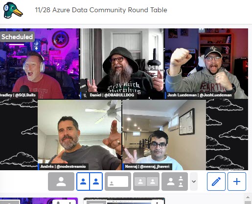 TalesftField's tweet image. We LIVE with the #AzureDataCommunity Round Table at the top of the hour.  Here's the link to join!
Link: youtube.com/live/4p2AUed0X…
cc @SQLBalls @JoshLuedeman @DBABullDog @neeraj_jhaveri @nodestreamio