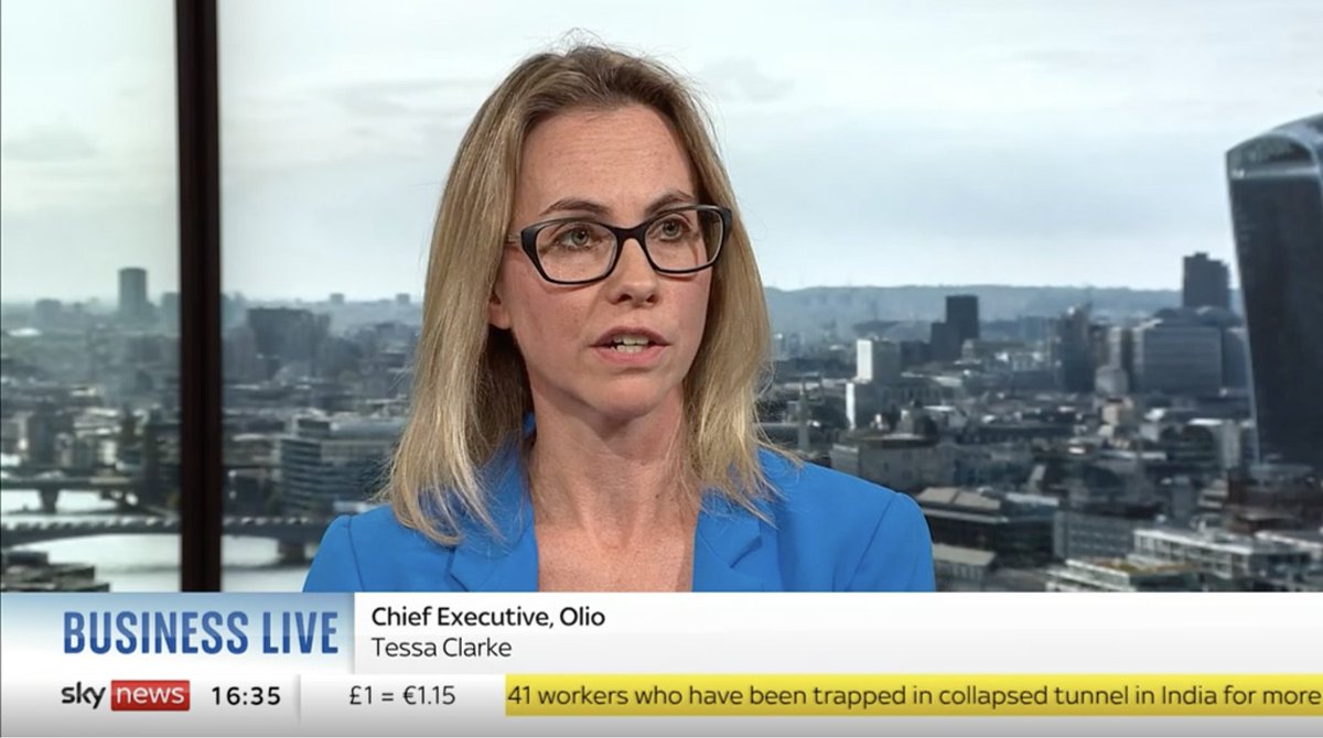 ‘A profit with purpose based model is one that is going to be fit for the 21st century & deliver a very clear business case.’ 🗣️ @Olio_ex's CEO @TessaLFClarke discussing the findings from @Demos' latest report, The Purpose Dividend, this afternoon on @SkyNews with @IanKingSky.