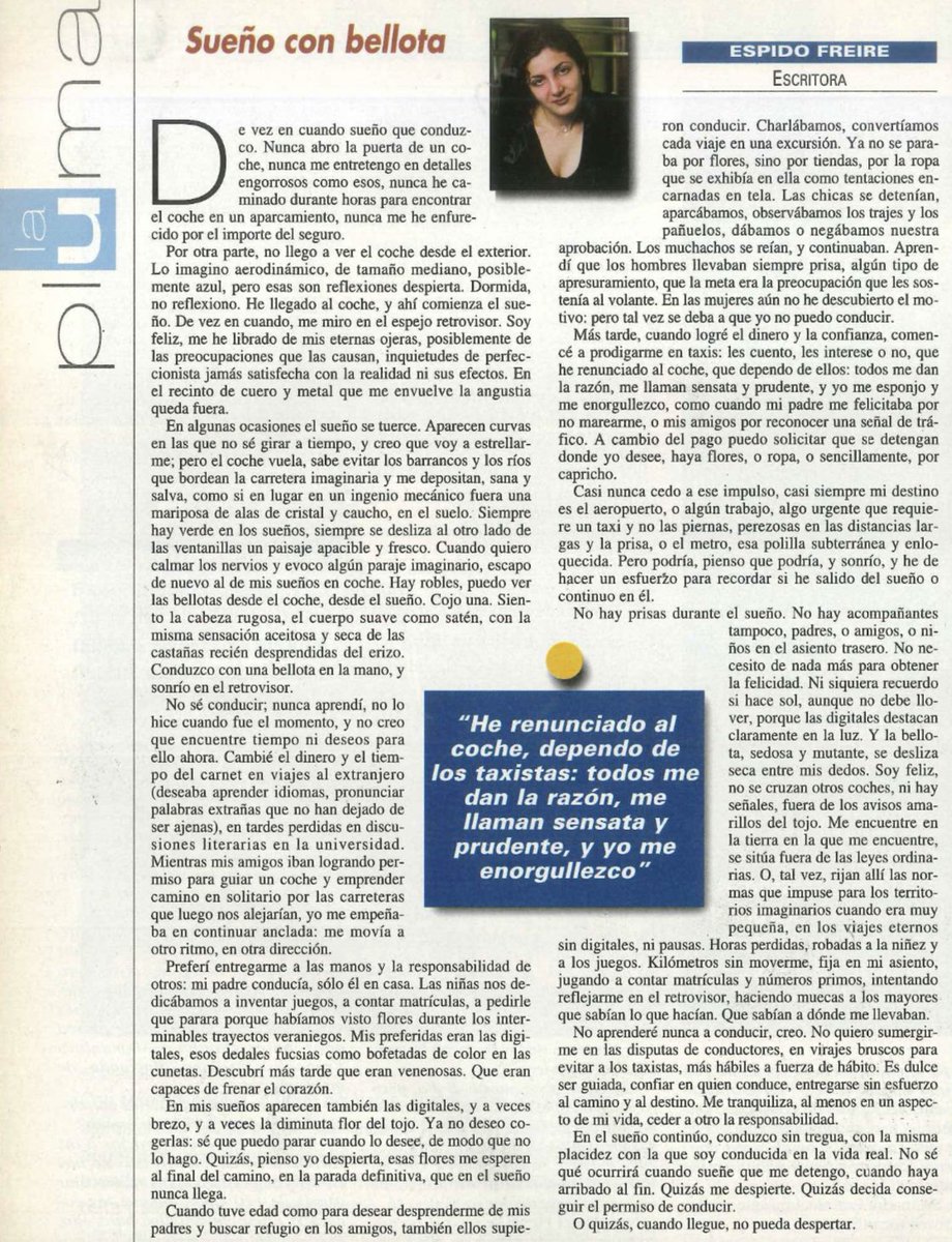 fcisneros1970's tweet photo. En la #hemerotecaRvS de este mes me he encontrado gratamente esta 🖋️ de @EspidoFreire 👏👏 allá por las postrimerías de 2001.
Me inspira para la sección de #distincionesRvS que en dos días lanzaré sobre #libertad vs #autonomía
@eec_coaching @DGTes #RevistaTySV #SeguridadVial https://t.co/lJcetVGXl5