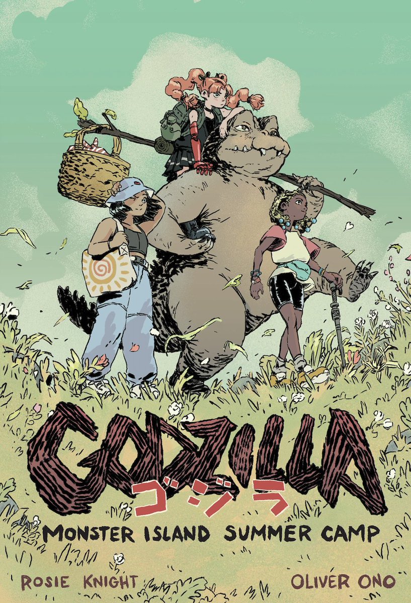 Godzilla_Toho's tweet photo. 🏕️🏝️ Minilla fans rejoice. The "Son of Godzilla" is back in a brand new middle grade graphic novel this August in 'Godzilla: Monster Island Summer Camp' by writer Rosie Knight and artist Oliver Ono from @IDWPublishing . 
https://t.co/PNa4XsuQ5z https://t.co/0w12GM1jqV