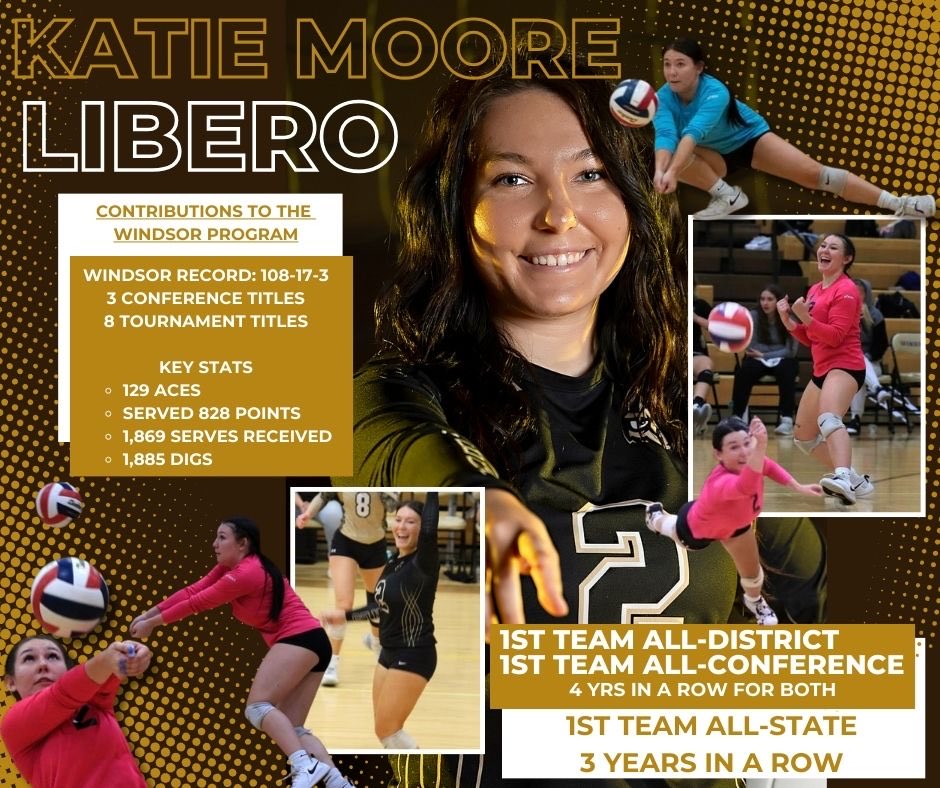 WindsorOwlVB's tweet photo. CONGRATULATIONS to Katie Moore for becoming the first Windsor athlete to be all-state THREE time!!!
#Superstar https://t.co/KEMx1gWxHf