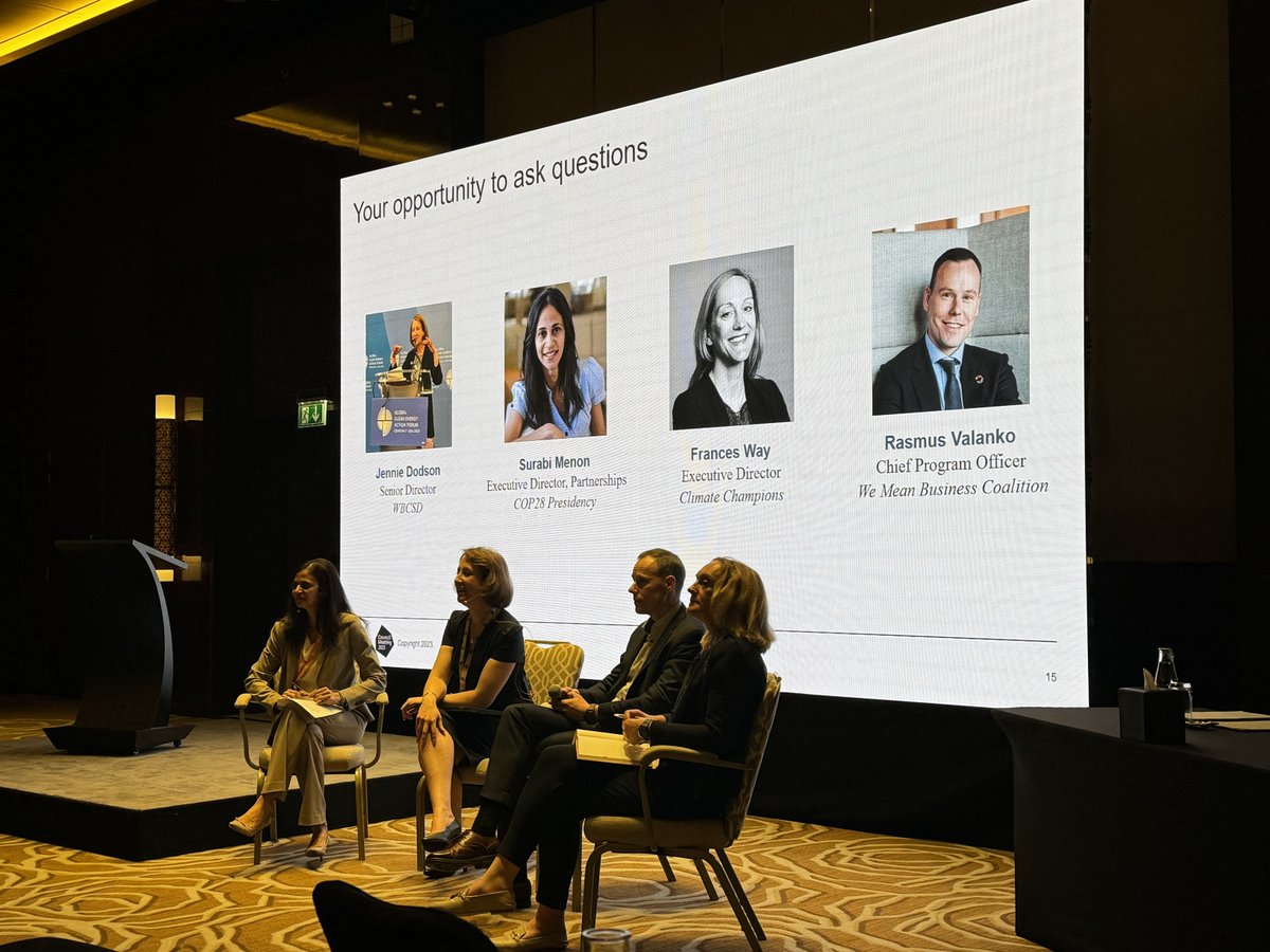 Great discussions at the <a href="/wbcsd/">gj</a> Council Meeting today including on decarbonising #industry, delivering ambition <a href="/COP28_UAE/">COP28 UAE</a> and much more.

Thank you to <a href="/FrancesWay/">Frances Way</a> <a href="/ysurabi/">Surabi Menon</a> @RasmusValanko for all your useful insights and knowledge.