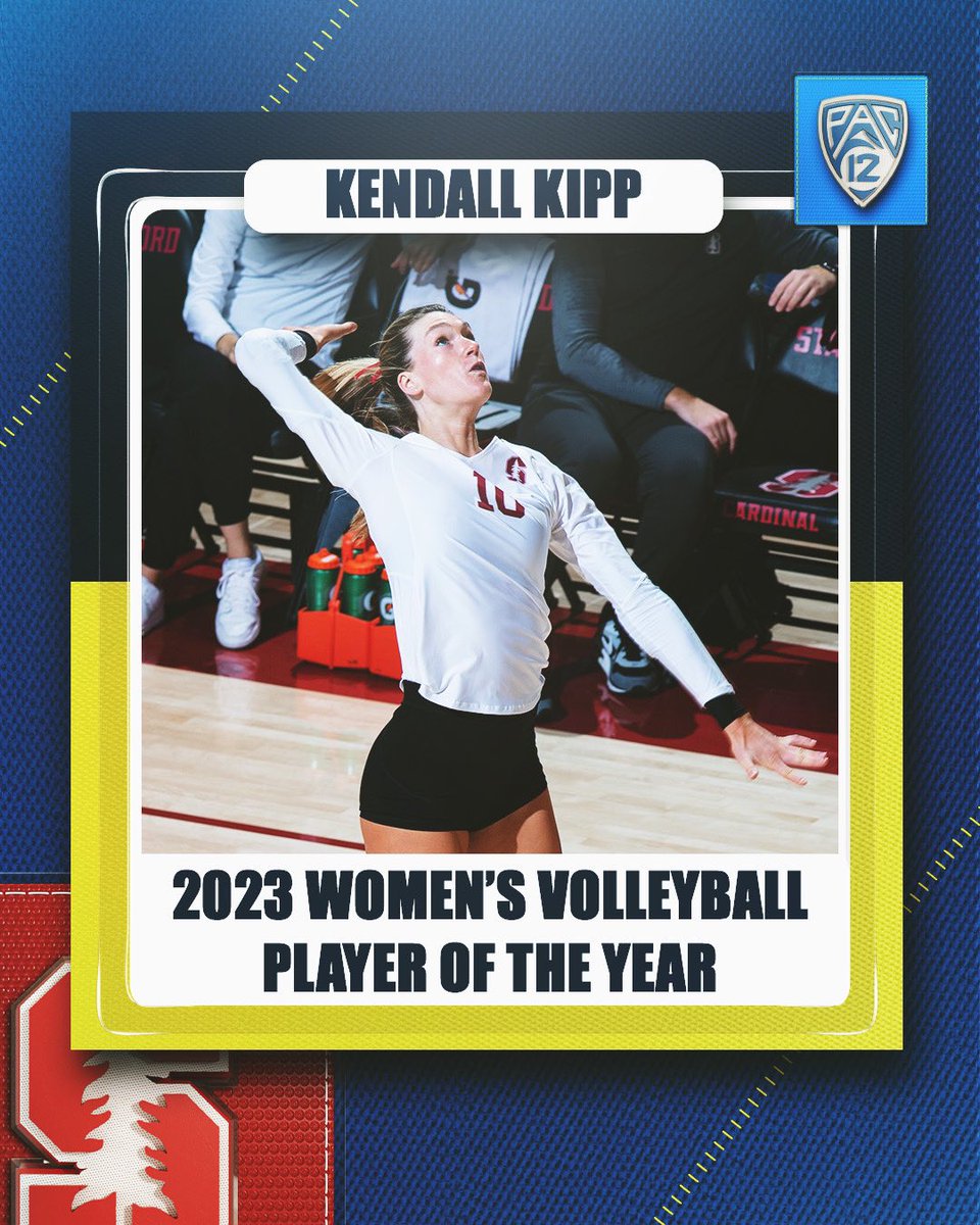 pac12's tweet photo. #Pac12VB Player of the Year: 𝙆𝙚𝙣𝙙𝙖𝙡𝙡 𝙆𝙞𝙥𝙥 🌲

Full awards ➡️  https://t.co/eltSp0se08 https://t.co/JWyghuF3zj