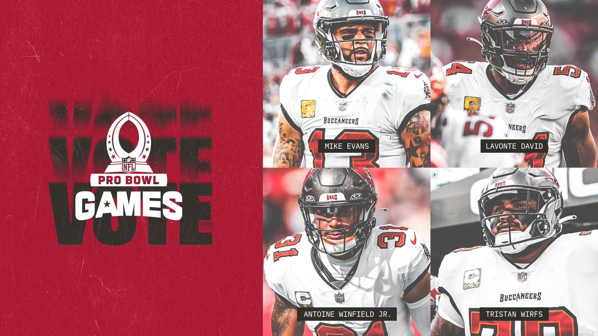 Buccaneers's tweet photo. #ProBowlVote is LIVE! Vote for your favorite Bucs 👇

🗳️: https://t.co/jJJTaK4sgQ https://t.co/xuDcZMqUYx