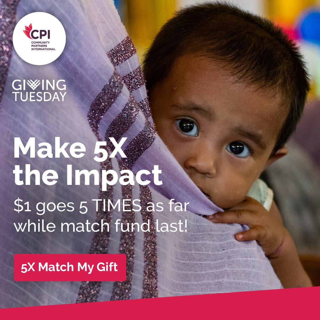 ⏰⏰ Last chance to 5X MULTIPLY your #GivingTuesday gift and impact for families threatened by conflict in #Myanmar and #Rohingya #refugees in #Bangladesh. Donate now and a generous donor will ❤️5X MATCH❤️ your gift while match funds last: cpintl.org/giving-tuesday…. Please RT!