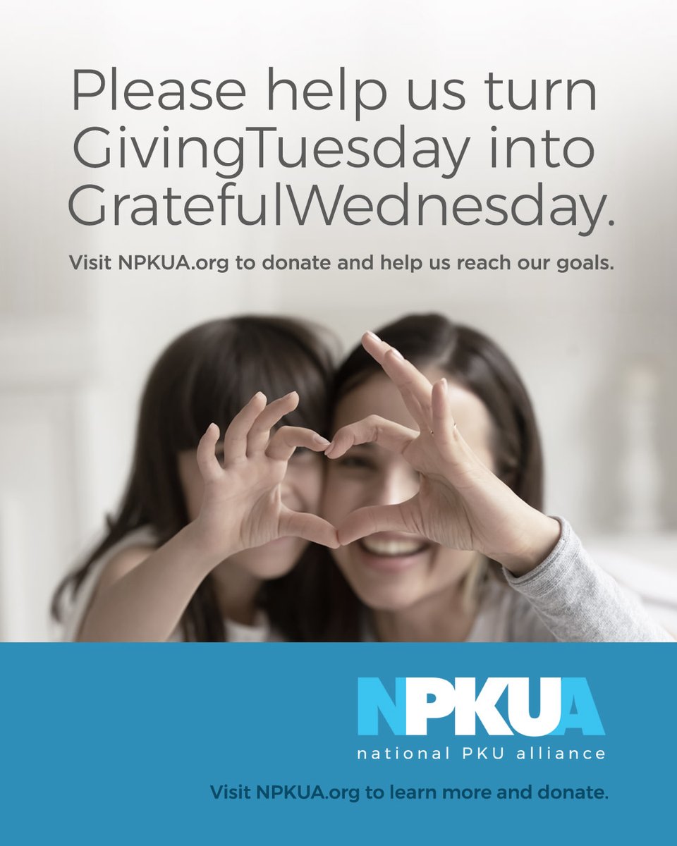 NPKUA_Info's tweet image. Your generosity can help us get closer to life-changing advancements and a cure. Please donate and share our post. npkua.org/donate #PKU #PKUStrong #NPKUA #CurePKU #GivingTuesday #GivingTuesday2023