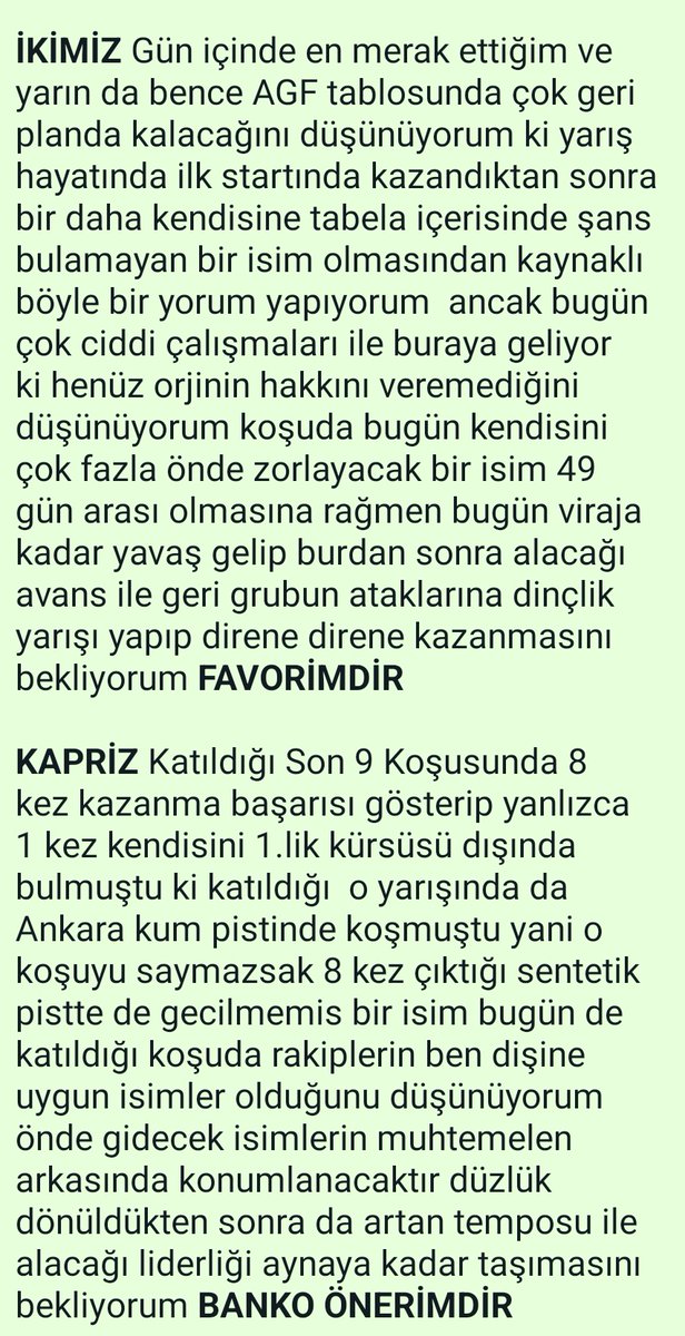 Mertcankytrk06's tweet photo. CAZİP BANKOLU İSTANBUL 👇

Uzun Ara Sonrasında Yarın Koşulacak Olan İstanbul Programına Tahminlerim Herkes Açık Şekilde Paylaşılmıştır.. 

Beğeni Ve Retweet Yaparak Destek Olabilirsiniz 😊

Kalbinde Kötülük Olmayan Herkese Bol Şanslar dilerim 🧿

@tevzimuptelasi https://t.co/AK8a4Z5pu3