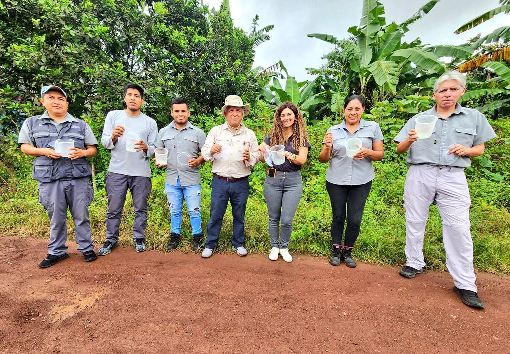ABG_galapagos's tweet photo. Continuamos con el proceso de liberación de Aedes aegypti, en el marco del proyecto que desarrollamos con @INSPI_ECUADOR para el control y futura erradicación de esta plaga que afecta #Galápagos.
La Dra. @mcruz_6 junto al Dr. Patricio Ponce liberaron los mosquitos en Bellavista. https://t.co/yxWY4LBSdo