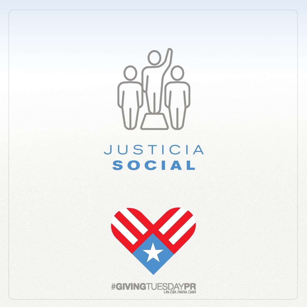 Todos merecemos igualdad y justicia. Apoya proyectos de justicia social que luchan por un Puerto Rico más equitativo y justo para todos. 

Busca la causa que quieres apoyar y haz tu donativo HOY en registro.givingtuesday.org.pr/iniciativas/

#GivingTuesdayPR #LaBellezadeDar #JusticiaSocial